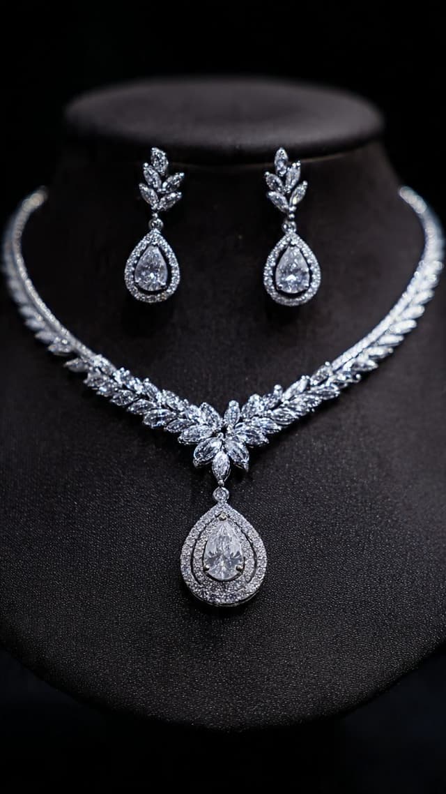 Diamond female necklace
